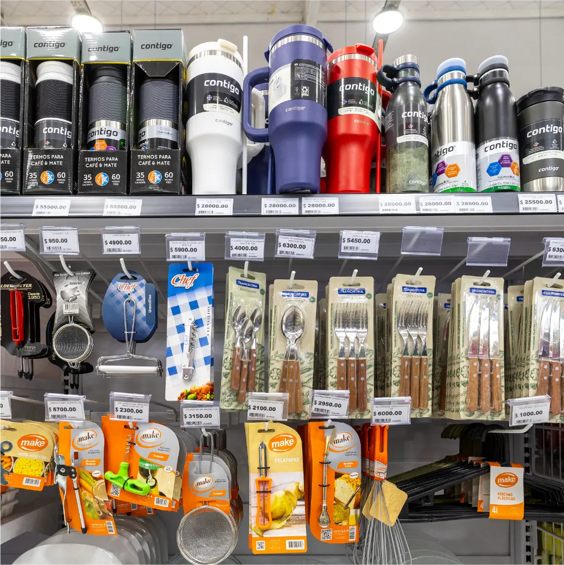 Soluciones de exhibición Moduace aplicadas en supermercado de gran superficie